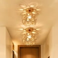 thumbnail image 3 of LOHASLED 1-Light Modern Flush Mount LED Ceiling Light Fixture,Gold Finish Crystal Chandelier Lighting, Celling Lamp for Bedroom,Bathroom,Hallway,Living Room, 3 of 6