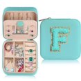 thumbnail image 1 of LAICAIW Jewelry Boxes for Women Girls Fashion, Initial Jewelry Box Blue Jewelry Box Small Travel Jewelry Box for Girls Mini Travel Jewelry Case Jewelry Box Jewelry Organizer Travel Essentials, 1 of 7