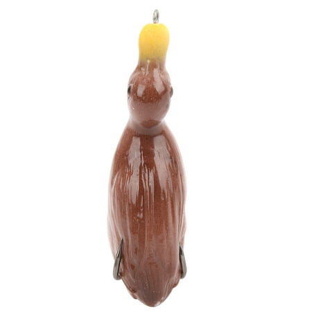Artificial Duck Shape Fish Bait Lifelike Soft Silicone Lure Fishing Swimbait with Hook