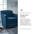 thumbnail image 6 of Ashley Furniture Bradney Metal Swivel Accent Chair in Blue & Black, 6 of 14