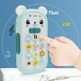 thumbnail image 2 of Partheme Novelty Toys 3 Counts Baby Gutta-percha Toy Face Changing Music Mobile Phone Mint Green Pink Red Yellow, 2 of 2