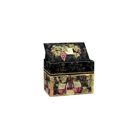 Maple Recipe Box - LANG GILDED WINE RECIPE CARD BOX