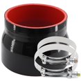 thumbnail image 1 of Acoplador Reductor De Silicona Negro Recto De 3-1/2 A 4 Pulgadas Con 2 Abrazaderas De Perno En T 4 Capas De Refuerzo De Poliéster Tubo Turbo De Alto Nivel Adecuado, 1 of 5