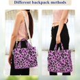 thumbnail image 4 of FORMRS Womens Corduroy Tote Bag Crossbody Shoulder Purse Handbag with Detachable Strap, Purple Floral Leopard Pattern, 4 of 7