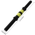 thumbnail image 2 of ifundom 1Set Dumbbell Connecting Rod Round Shape Yellow Black Weight Lifting Accessory, 2 of 6