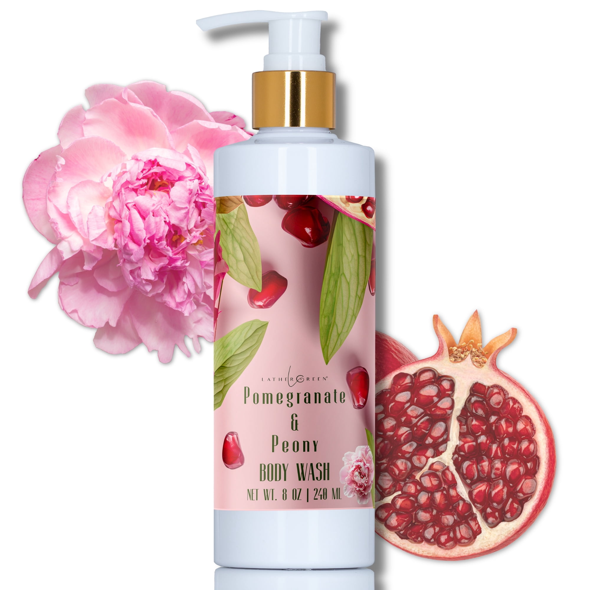 Pomegranate & Peony Hydrating Body Wash for Women | Floral Shower Gel
