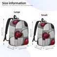 thumbnail image 4 of Balery Cherries laid Vintage Canvas Backpack for Men and Women - Large Capacity, Durable Travel Laptop Bag for School, Work, Hiking, and Outdoor Activities, 4 of 7
