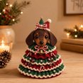 thumbnail image 4 of Animal Christmas Tree Crochet Kit, DIY Handmade Ornament with Pearl Beads Bow, Beginner Friendly Crochet Craft Set for Adults, 4 of 5