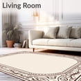 thumbnail image 2 of ODIKA 2x3 Machine Washable Non-Slip Area Rug, Modern Bordered Design with Subtle Vintage Floral Accents Ultra Soft Rug, None, 595966, 2 of 7