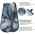 thumbnail image 2 of Yayeee Double Oven Mitt Kitchen Heat Resistant Baking 35" x7" Quilted Glove, Abstract Marble Pattern, 2 of 6