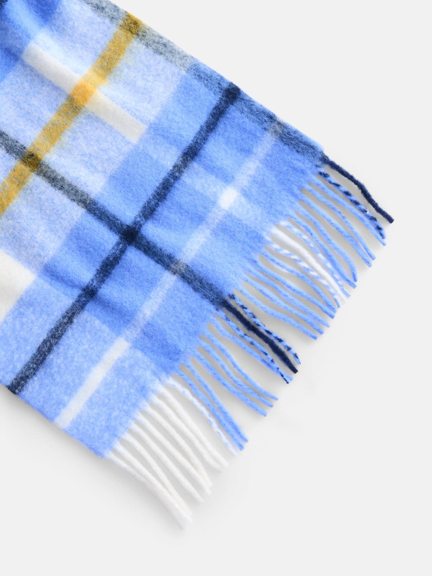 Scenario Women's Woven Plaid Scarf, Blue