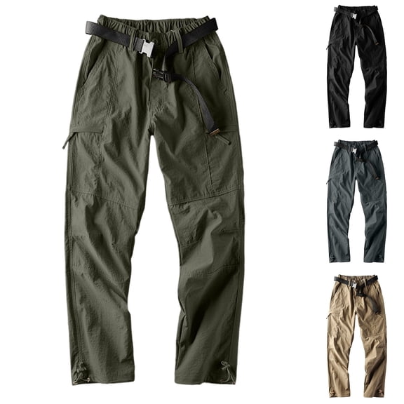 Tqyyweavej Ripstop Cargo Pants for Men Plus Size Quick Dry Waterproof Tactical Hiking Pants Breathable Outdoor Pants with Multi Pockets (No Belt) S-5XL