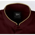 thumbnail image 7 of Bestman Solid Long Sleeve Shirt For Mens Front Double Button Placket Chinese Collar Shirt, 7 of 7