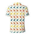 thumbnail image 3 of Xecao Colorful Squirrel for Mens' Casual Short Sleeve Button-Down Polo Shirts for a Classic Golf Look, 3 of 9