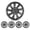 Matte Black, variant on Hubcaps 17", Wheel Rim Cover Universal R17 Hub Caps, Snap On Car Pickup Truck SUV, Lacquer Wheel Covers, 4 Pack, Matte Black Painted
