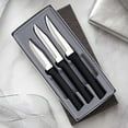 thumbnail image 2 of Rada Cutlery 3-Piece Paring Knives Galore Gift Set with Quick Edge Knife Sharpener, Black Handles, 2 of 4