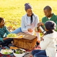 thumbnail image 6 of Tree Canvas Picnic Mat Outdoor Blanket Waterproof Extra Large Picnic Blanket for Camping Beach Park Foldable Portable Mat with Handle and Sandproof Backing 200x150cm Gray Color, 6 of 6