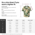 thumbnail image 5 of Lsque Lilies Flowers print Men's Cuban Collar Short Sleeve Shirt Summer Beachwear Casual Button Down Fashionable Vacation Leisure Shirt-Medium, 5 of 7