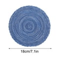 thumbnail image 3 of Round Ramie Yarn Heat Insulation Placemat, Waterproof and Oil-Proof Dining Table Mat, 18cm Diameter, Set of 1 Coffee Table Protector Pad, 3 of 6