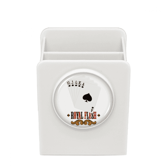 Spade Royal Flush 10 to A Pattern Desk Pencil Holder Cup Pen Organizer