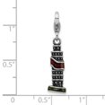 thumbnail image 5 of Sterling Silver RH Enameled Leaning Tower of Pisa Charm Pendant, 5 of 5
