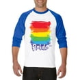 thumbnail image 1 of Artix - Mens Raglan Sleeve Baseball T-Shirts - Rainbow Pride, 1 of 5