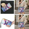 thumbnail image 3 of ZUXONGSY Tie-Dye Colorful Butterfly Print Ladies Lightweight Crossbody Combo - PU Leather Crossbody Bags and Purses Set Zippered Pockets with Shoulder Strap for Beach Travel, 3 of 5