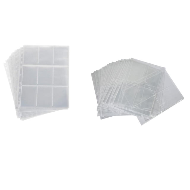 MERIGLARE 4 Cell And 9 Cell Game Card Pages Sleeves for Business Card Baseball Card