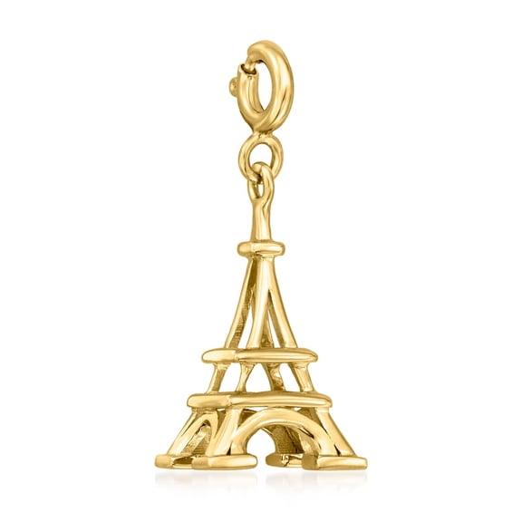 Ross-Simons 18kt Gold Over Sterling Eiffel Tower Charm, Women's, Adult