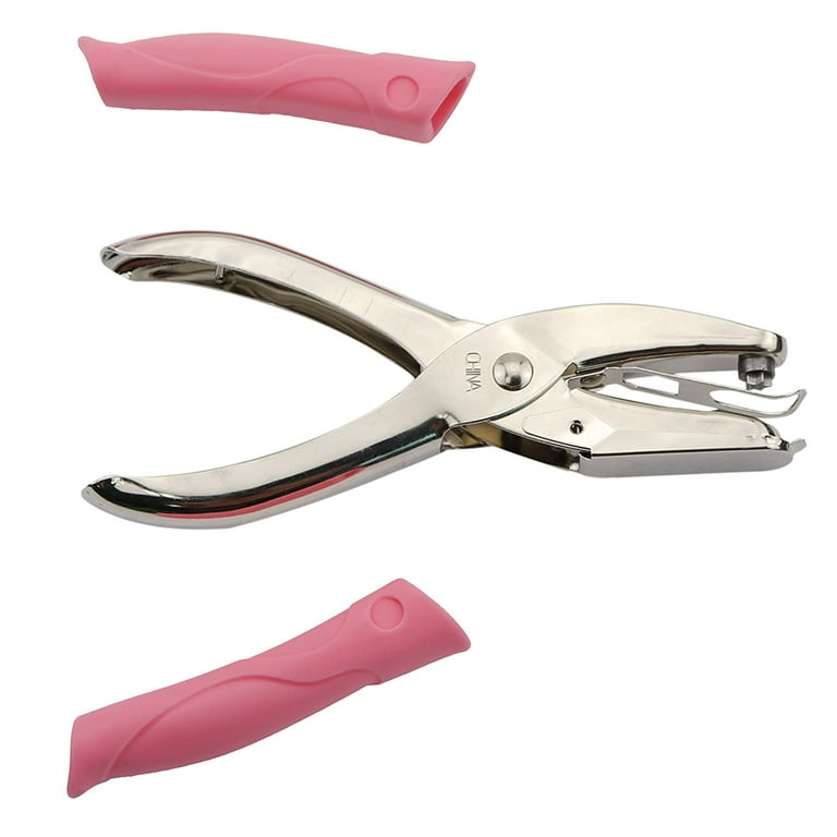 Hand Hole Puncher Pink Handle (Heart) Hole Punch Craft A4 Paper Documents  Loose Leaf Hole Punch 