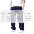 thumbnail image 2 of THNCYX Men's Wide Leg Track Pants With Side Stripe Elastic Waistband And Long Drawstring Loose Fit Athletic Pant S-2XL, 2 of 4