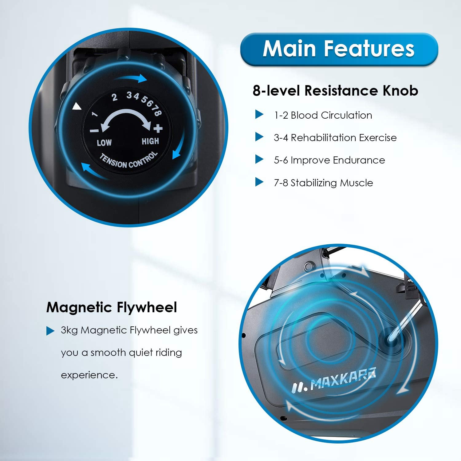MaxKare Magnetic Recumbent Exercise 