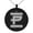 Black, variant on Stainless Steel Letter P Initial Empire Monogram Engraved Small Medallion Circle Charm Pendant Necklace