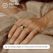 Oura Ring 4, Silver, Size 8, Smart Wearable, Sleep, Fitness & Heart Rate Tracker, 8-Day Battery (Size Before You Buy)