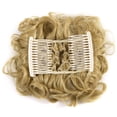 thumbnail image 2 of Short Curly Ponytail Bun Hair Extensions for Women Hair Strech Chignon Comb Clip, 2 of 4