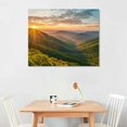 thumbnail image 2 of ERAPDAUR Canvas Wall Art Print Sunset Shenandoah Valley Blue Ridge Mountains from Crescent Rock Wall Painting Artwork Poster Wall Decor for Living Room Ready to Hang  20x16in, 2 of 6