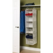 Household Essentials 6-Shelf Hanging Closet Organizer with Plastic ...
