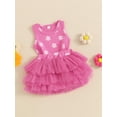 thumbnail image 3 of Musuos Baby Girl Fashion Summer Skirt Set 0-18M Flower Print Round Neck Tank Tops Layered Mesh Tulle Tutu Skirts 2Pcs Clothes Set, 3 of 9