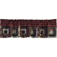 thumbnail image 5 of VHC Brands Rustic & Lodge Kitchen Window Cumberland Red Patchwork Curtain, Valance 16x60, 5 of 7