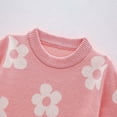 thumbnail image 5 of CYRBOKO Toddler Girl's Sweaters, Long Sleeve Fall Knitted Crew Neck Pullover Sweaters Pink Size 8 T, 5 of 9