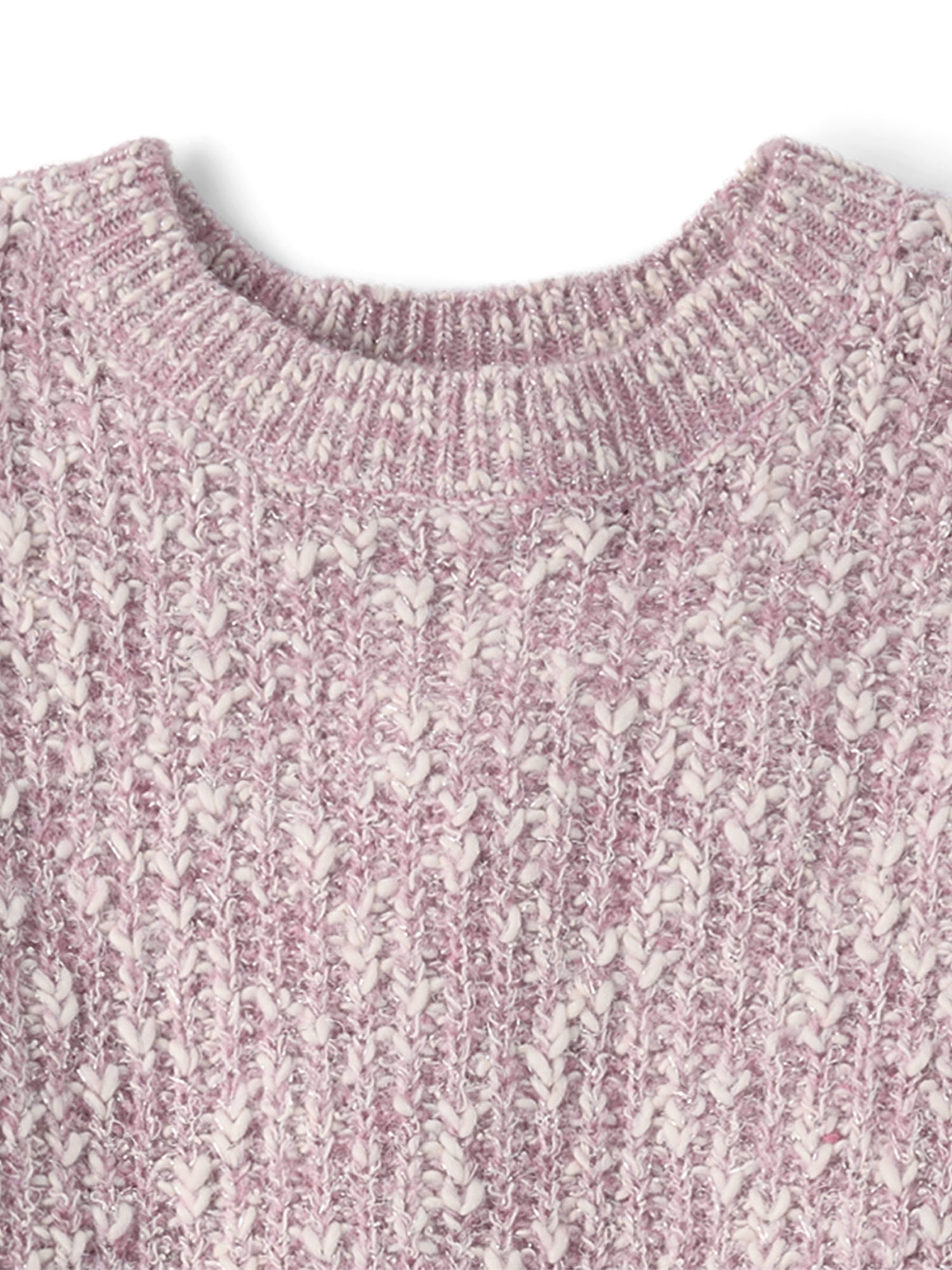 The Children's Place Girls Long Sleeve Marled Shaker Stitch Cable Knit Sweater, Sizes XS-XXL