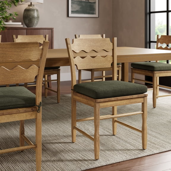 Jax Fabric Dining Chair Seat Cushion in Sage