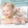 thumbnail image 4 of MANDUO Bunny Plush Toy, 8-inch White Rabbit Stuffed Animal with Green Dress and Lace Headscarf, for Kids, Girls, Boys, Home Decor, Bedroom, Playroom, Gift for Birthdays, Christmas, 4 of 9