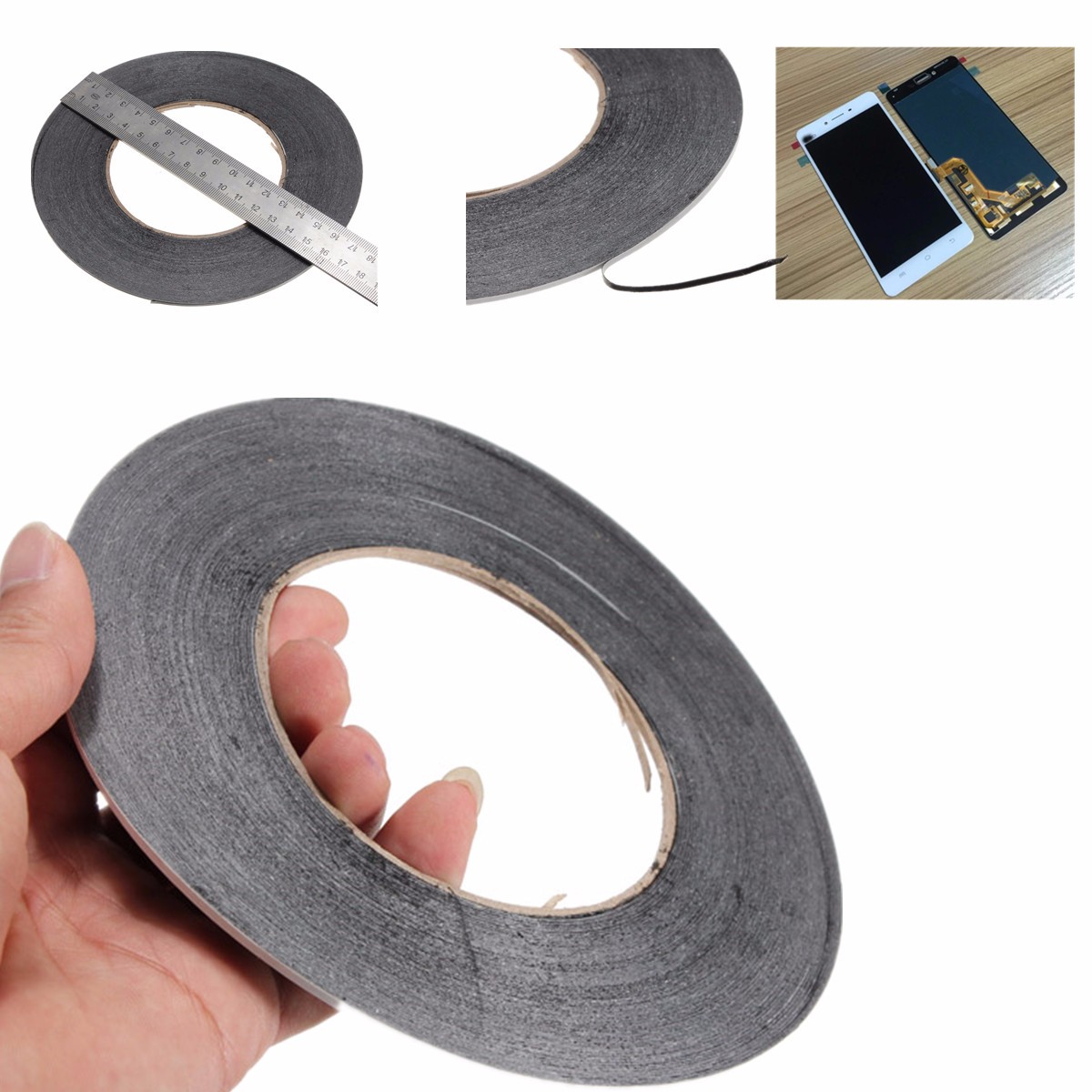 Double Side Adhesive 2mm 50M Sticker Tape Fix For Cellphone Touch