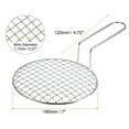 thumbnail image 2 of Unique Bargains Grille en Acier Inoxydable, 7 Pouces Rond Barbecue Net Barbecue Grill Grille Extérieure Cuisson Grillage Grillage avec Poignée, 2 of 5