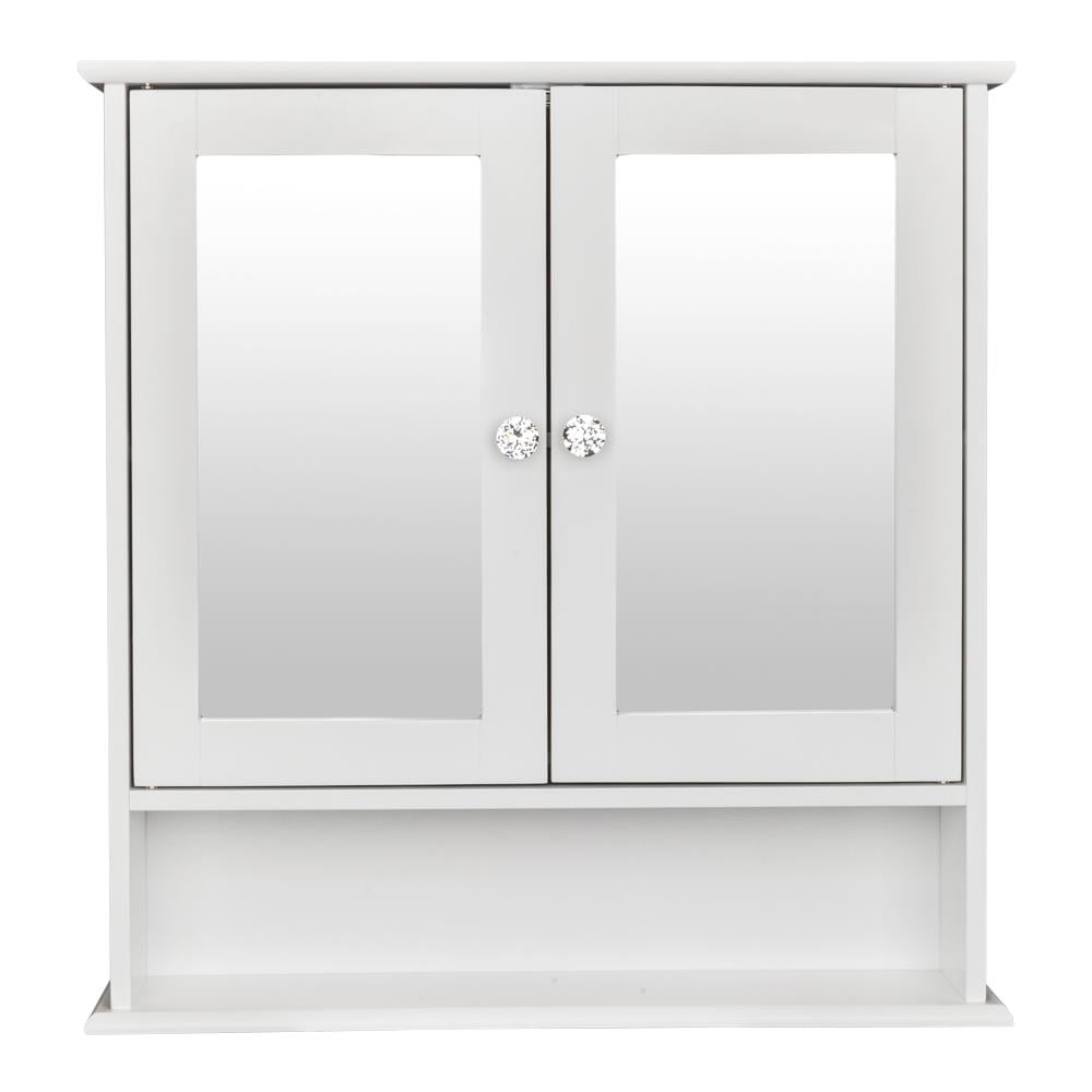 Ktaxon Bathroom Wall with Mirror Doors Adjustable Shelf Mirror