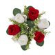 thumbnail image 1 of Anillo de vela floral artificial, corona de vela, corona de rosas pequeñas, anillo de vela de flor sintética, portavelas para cena fiesta en, 1 of 8