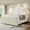 Beige, variant on Eastvita Queen Size Velvet Upholstered Platform Bed Frame - 50.2" Tufted Headboard & Footboard, Nailhead Trim, Beige