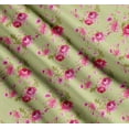 thumbnail image 3 of Soimoi Cotton Cambric Fabric Leaves,Rose & Peony Floral Printed Fabric 1 Yard 42 Inch Wide, 3 of 7