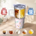 thumbnail image 6 of 20OZ Unicorn Tumbler with Handle and Leak Resistant Straw Double Wall Stainless Steel Insulated Coffee Mug Travel Cup Ideal Gifts for Women Mom Friends on Birthday Christmas Thanksgiving, 6 of 6